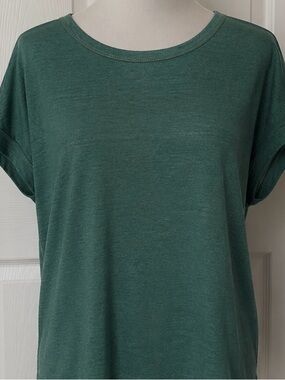 Green Knit Open Back Women's Top